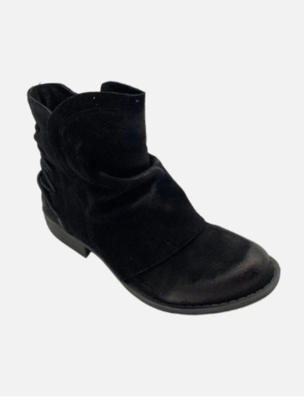 Miz Mooz Suede Ruched Ankle Boots-Dotti-Black Suede-EU 40 (US 9-9.5)-A670295